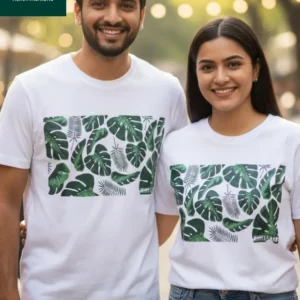 White sand Tshirt Abstract Cotton Print