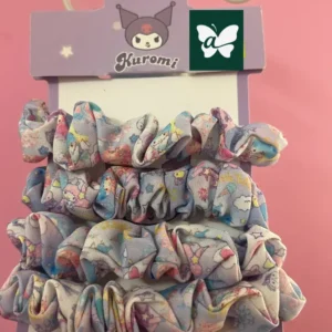 Hello Kitty Pink Striped Treats Scrunchie Set 1x4