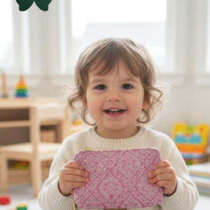 Bangkok Mosaic Wristlet: Subtle Pink Pouch