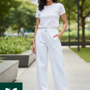 Effortless Style: Bangkok White Loose Joggers