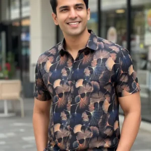 Floral Shirt Orchid Drift: Luxe Fabric from Bangkok