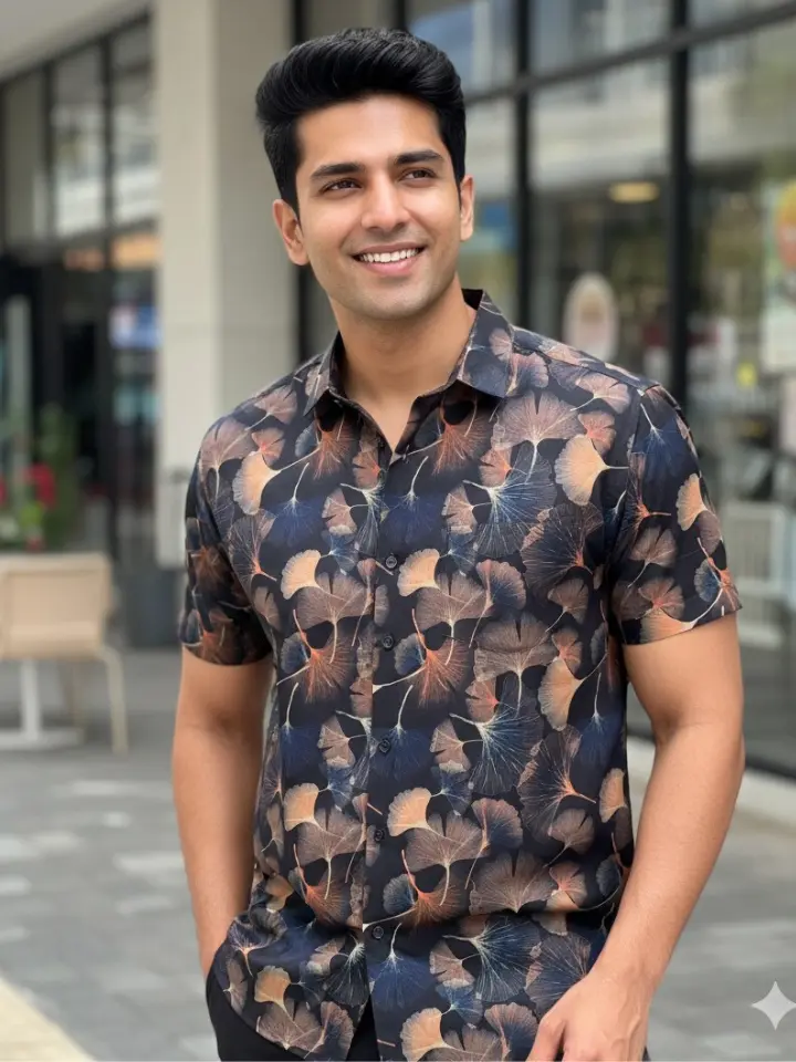 Floral Shirt Orchid Drift: Luxe Fabric from Bangkok