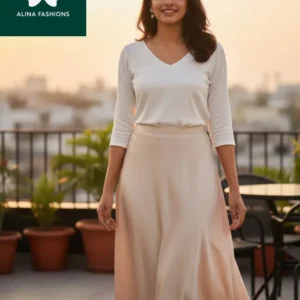 Urban Comfort Linen-Blend Skirt