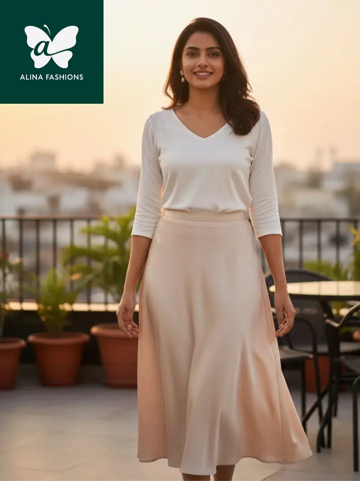 Urban Comfort Linen-Blend Skirt