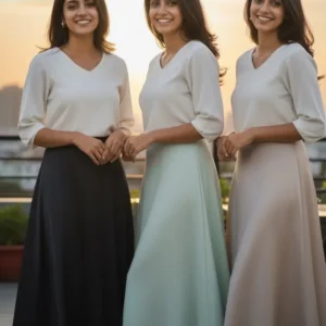 Chiang Mai Nomad Stretch Linen Skirt