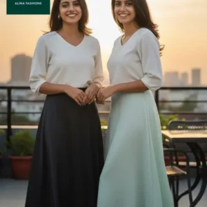 Effortless Chic Linen Elastic-Waist Skirt