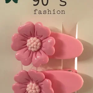 Back to the '90s: Pink Flower Snap slide 1x2 set