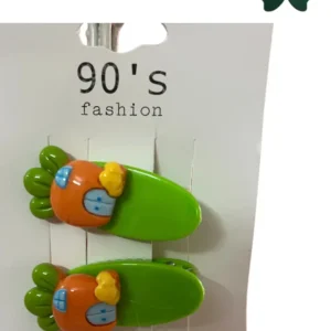 90's Fashion: Whimsical Carrot Snap Clips (Set of 2)