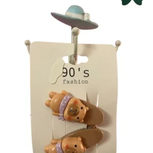 Cozy Teddy Bear Snap Clips (Set of 2)