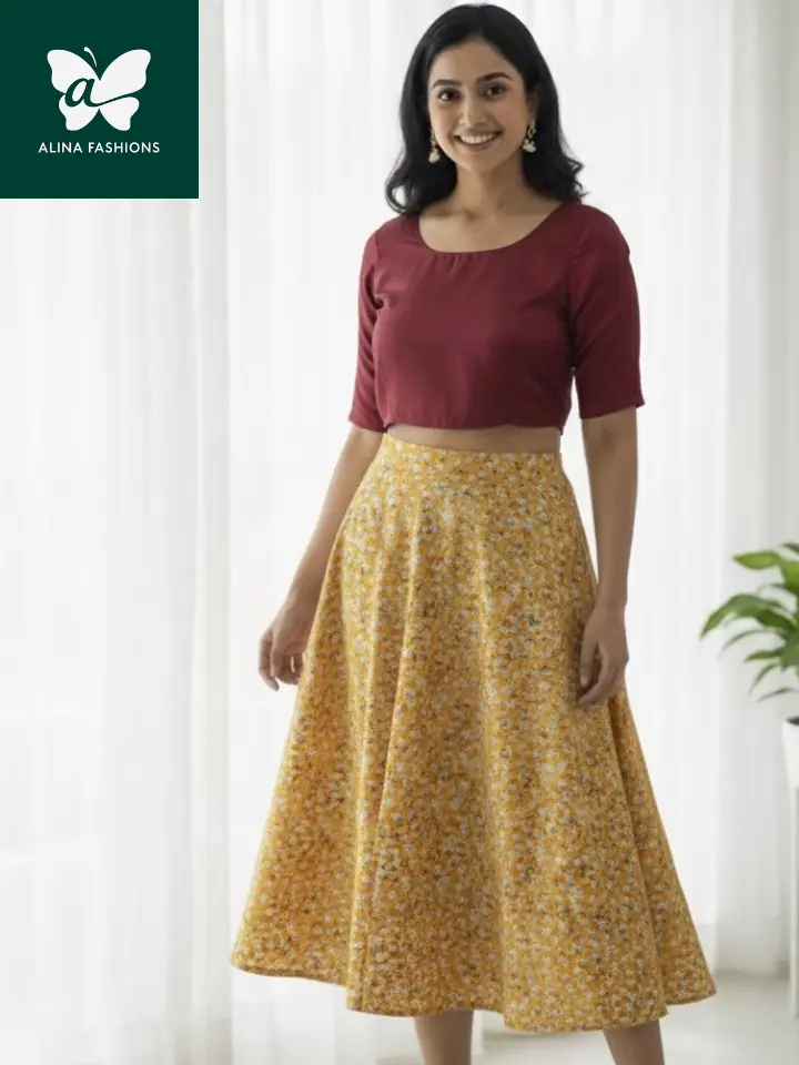 Thai Linen Foldable Skirt Pure Linen Comfort - Image 3