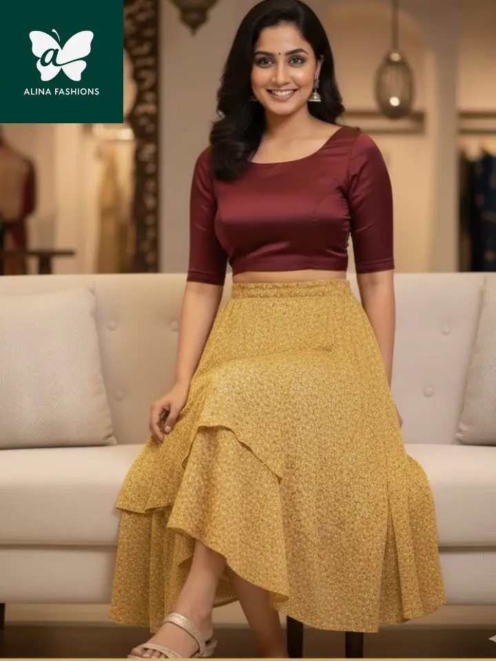 Thai Linen Foldable Skirt Pure Linen Comfort - Image 4