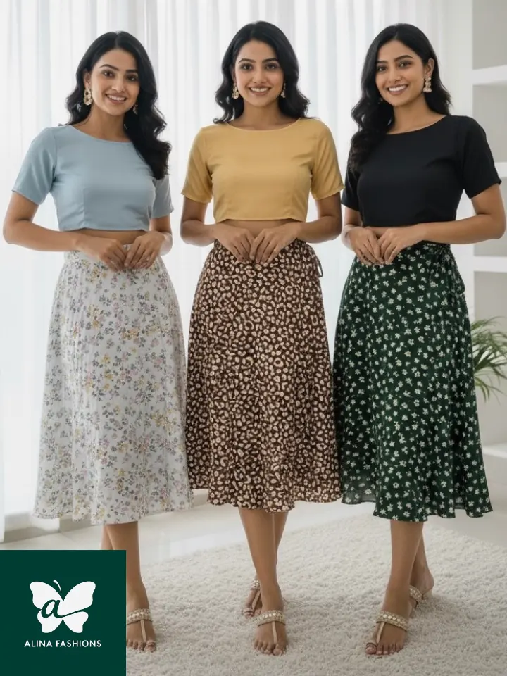 Small Bloom, Big Style: Imported Linen Foldable Skirt - Image 2