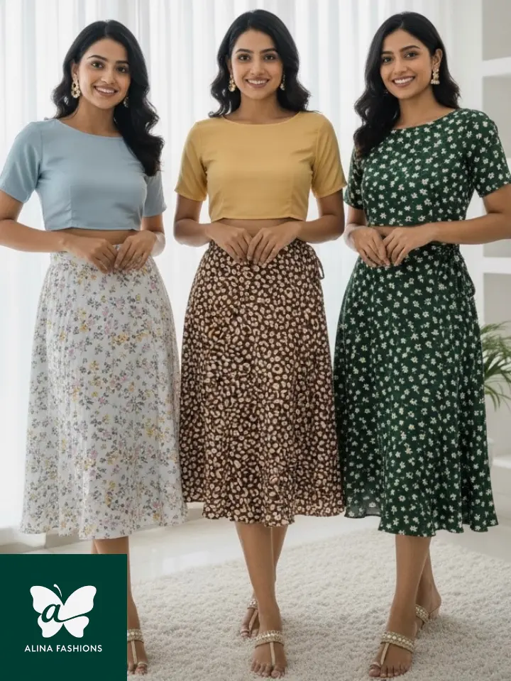 Small Bloom, Big Style: Imported Linen Foldable Skirt - Image 3