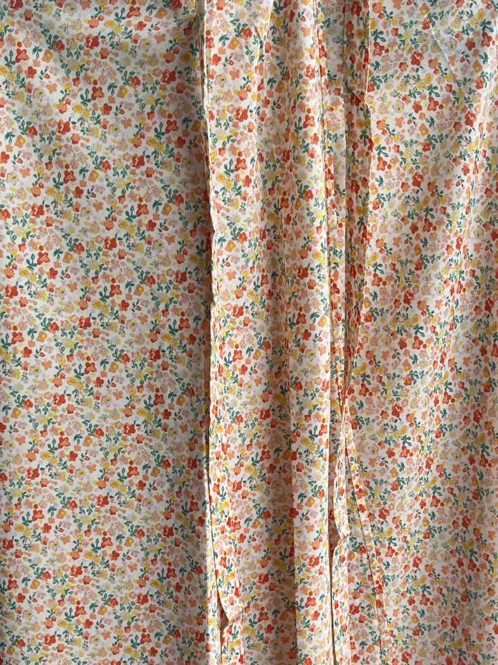 Airy Floral Thai Linen Foldable Skirt - Image 2