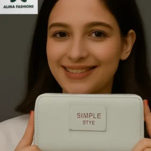 Sleek & Minimalist Quilted "Simple" Zipper Wallet