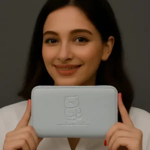 Moshi Wonderful Day Bear Embossed Long Wallet (Pastel Blue)