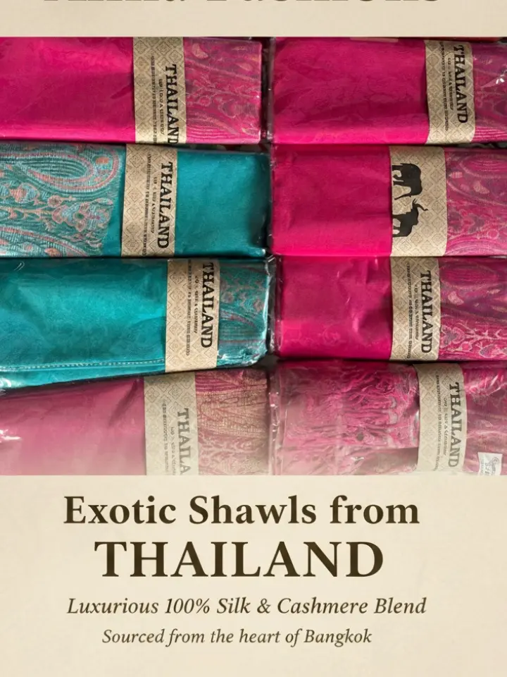Regal Elegance: Bangkok Hot Pink Paisley Shawl - Image 2