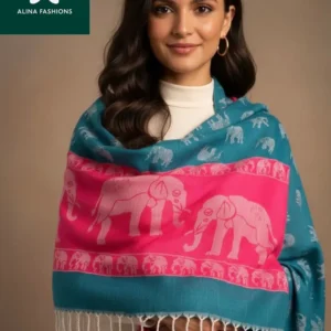 Artisan Elephant Shawl - Handcrafted Thai Import