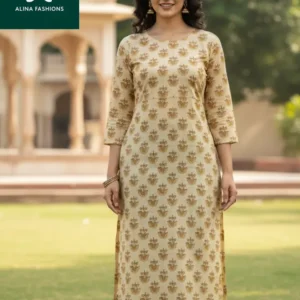 Handcrafted Resist-Dyed Ajrakh kurti material