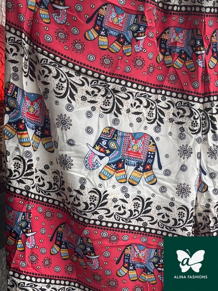 Boho Elephant Cotton Harem Pants - Image 2