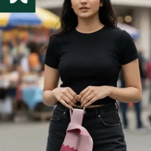 Daisy Knit Knot Wristlet Mini Bag